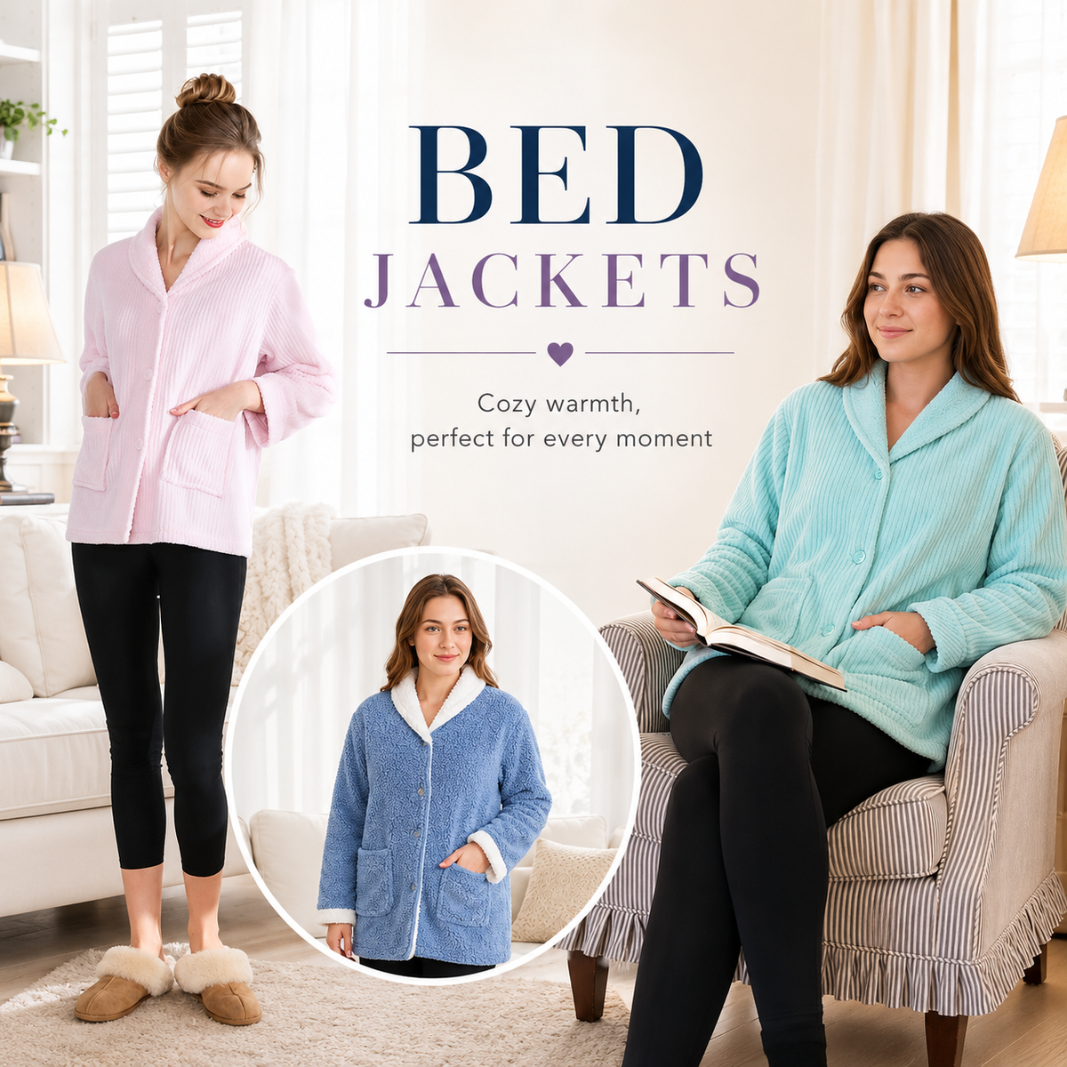 Soft Fleece Bed Jackets
