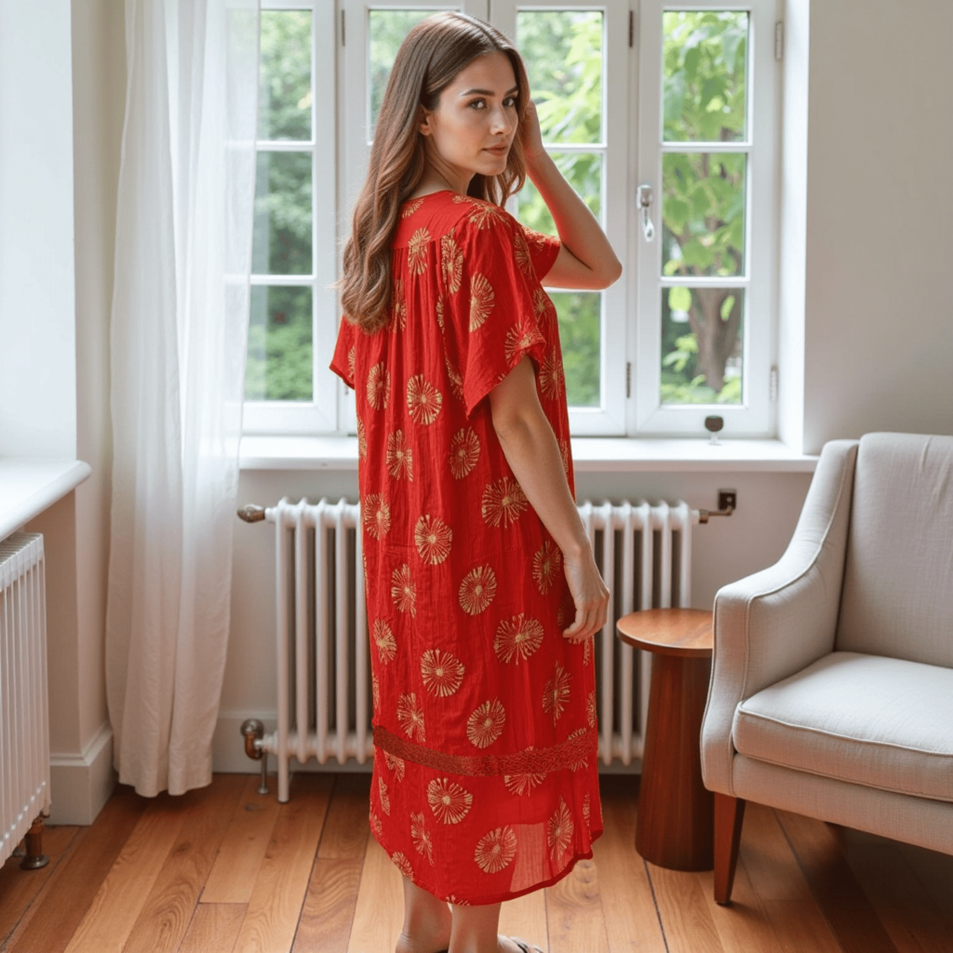 red gauze dress Captiva Cotton Gauze Dress Outfit